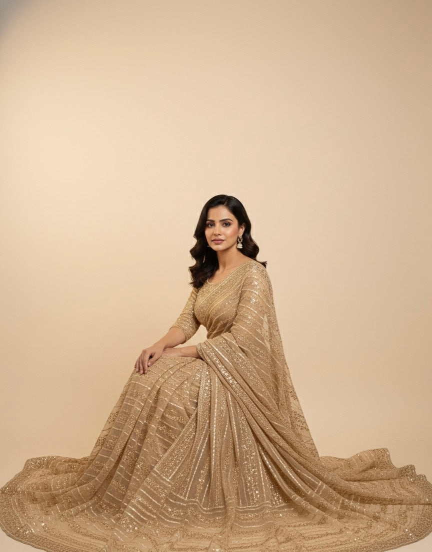 Gold Designer Saree